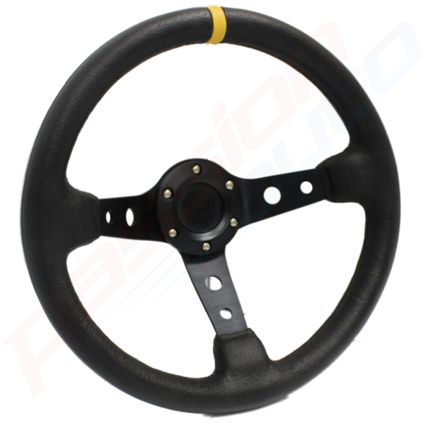 BLACK DEEP DISH DRIFTING/TRACK CAR STEERING WHEEL RACE/SPORTS/DRIFT